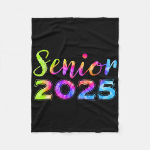 Senior 2025 Last First Day Ck To School Graduation Fleece Blanket