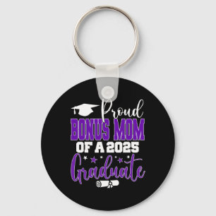 Senior 2025 Proud Bonus-mom Of A Cl Of 2025 Gradua Keychain
