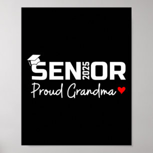 Senior 2025 Proud Grandma Graduation Cl Of 2025 Gr Poster