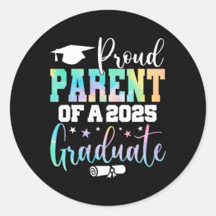 Senior 2025 Proud Parent Of A Cl Of 2025 Graduate Classic Round Sticker