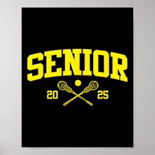 Senior 2025 Vintage Sports Cl Of 2025 Lacrosse Pla Poster