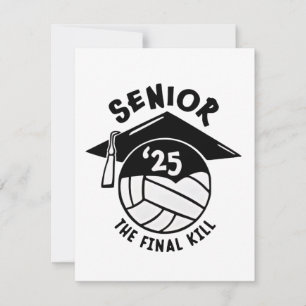 Senior 2025 Volleyball Graduation  Card