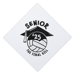 Senior 2025 Volleyball Graduation  Graduation Cap Topper