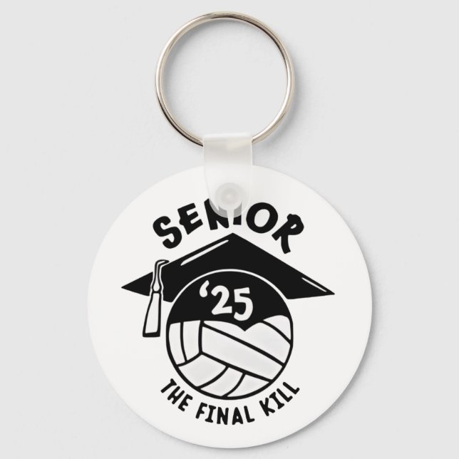 Senior 2025 Volleyball Graduation  Keychain (Front)