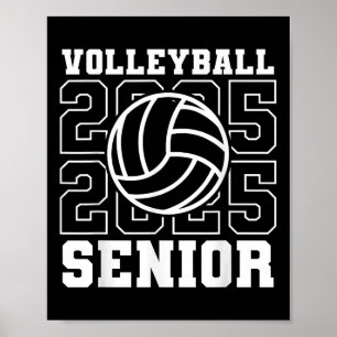 Senior 2025 Volleyball Mom High School Graduation Poster