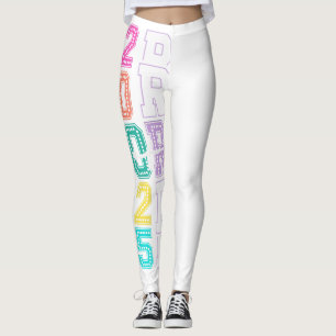 Senior 2025 White & Pastel Leggings