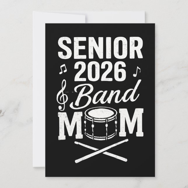 Senior 2026 Band Mom Invitation (Front)