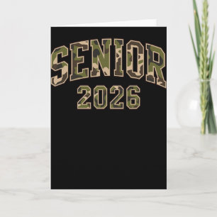 Senior 2026 Camouflage Graduation For Him Her Camo Card