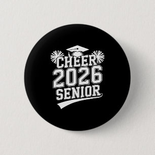 Senior 2026 cheer team mom high school graduation 2 inch round button