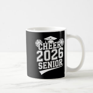 Senior 2026 cheer team mom high school graduation coffee mug
