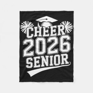 Senior 2026 Cheer Team Mom High School Graduation Fleece Blanket