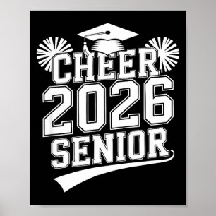 Senior 2026 cheer team mom high school graduation poster