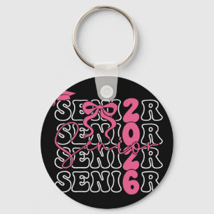 Senior 2026 Cl Of 2026 Coquette Pink Bow Graduatio Keychain