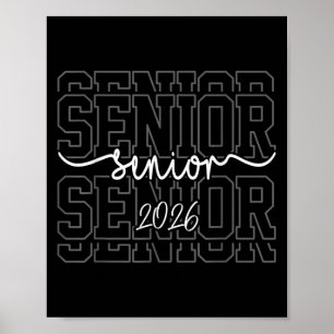 Senior 2026 Cl Of 2026 School Year Graduation Men  Poster
