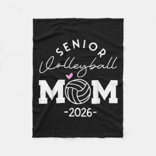Senior 2026 Cl Of 2026 Senior Mom Volleyball Gradu Fleece Blanket