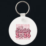 Senior 2026 Class of 2026 Coquette Pink Bow Gradua Keychain<br><div class="desc">Senior 2026 Class of 2026 Coquette Pink Bow Graduation 2026</div>