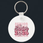 Senior 2026 Class of 2026 Coquette Pink Bow Gradua Keychain<br><div class="desc">Senior 2026 Class of 2026 Coquette Pink Bow Graduation 2026</div>