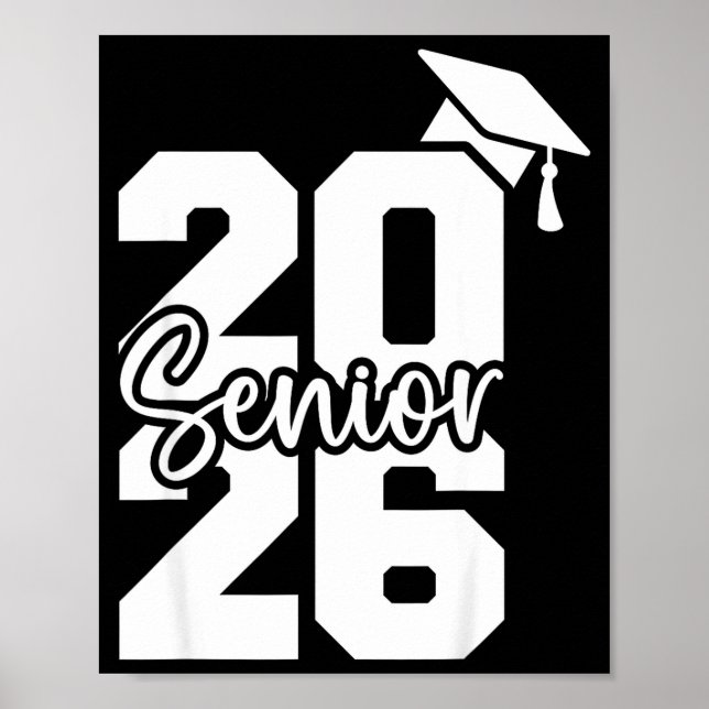 Senior 2026 class of 2026 high school college poster (Front)