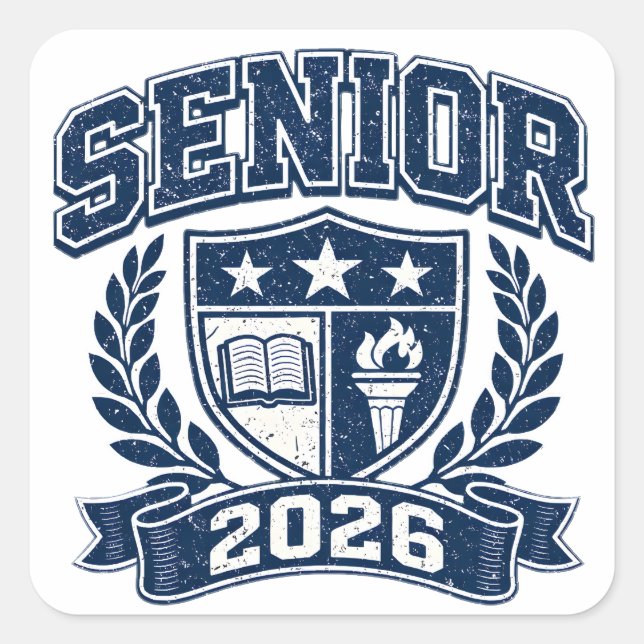 Senior 2026 – Final Year Pride College Square Sticker (Front)