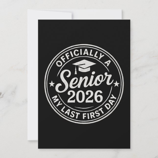Senior 2026 First Day Stamp Invitation (Front)