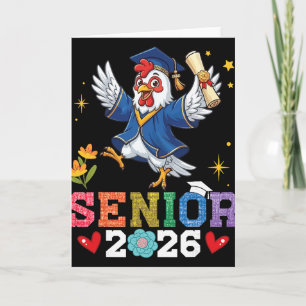 Senior 2026 Graduation Chicken Cl Of 26 Scholar Gr Card