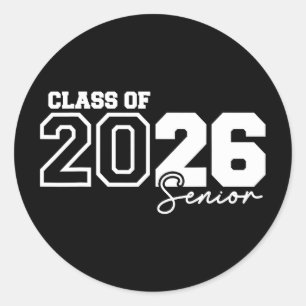 Senior 2026 Graduation Cl Of 2026 Senior Year 2026 Classic Round Sticker