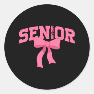 Senior 2026 Graduation Coquette Cl Of 2026 Back To Classic Round Sticker