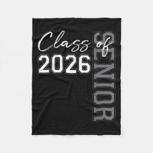 Senior 2026 Graduation My Last First Day Of Cl Of  Fleece Blanket