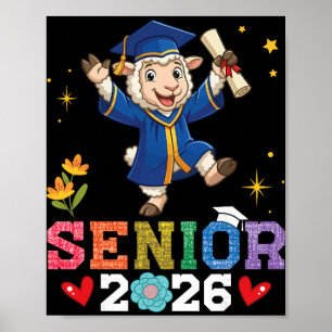 Senior 2026 Graduation Sheep Cl Of 2026 Scholar Gr Poster
