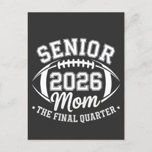 Senior 2026 Mom The Final Quarter Announcement Postcard