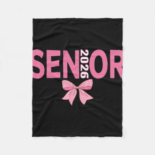 Senior 2026 Pre-k Graduation Crown Cl Of 2026 Pink Fleece Blanket