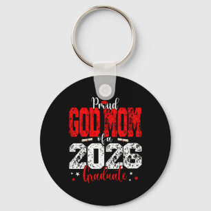 Senior 2026 Proud God-mom Of A Cl Of 2026 Graduate Keychain