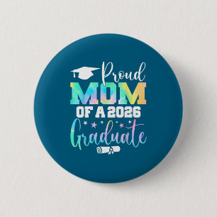 Senior 2026 Proud Mom Class Graphic Art 2 Inch Round Button