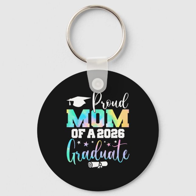 Senior 2026 Proud Mom Class Keychain (Front)
