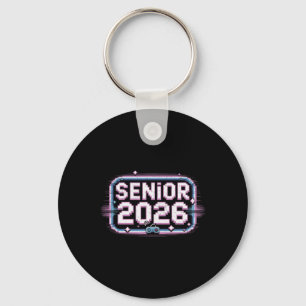 Senior 2026 Retro Gamer Graduation Vibes  Keychain