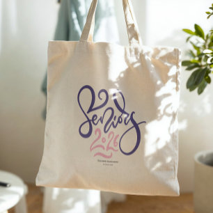 Senior 2026 Script Graduation Monogram  Tote Bag