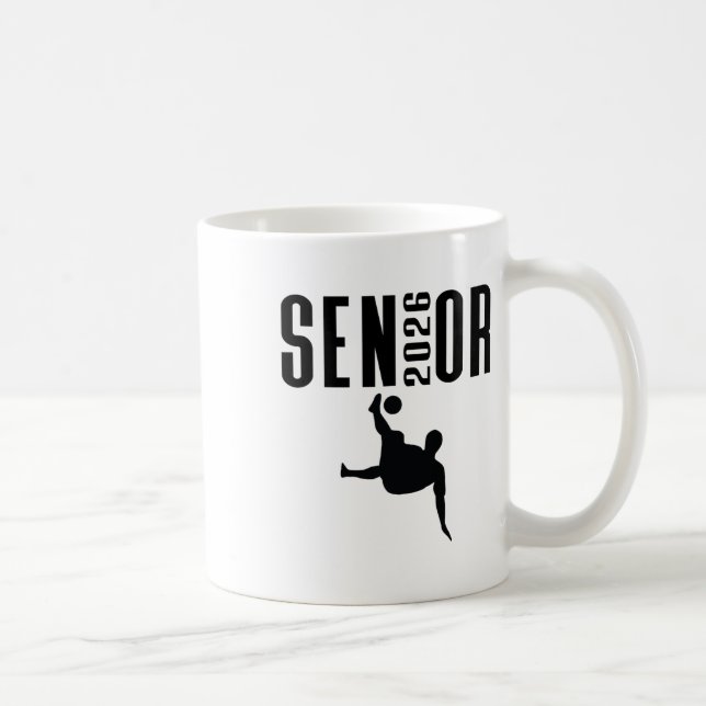 Senior 2026 Soccer Silhouette Design Cl Of 26  Coffee Mug (Right)
