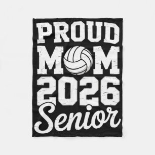 Senior 2026 Volleyball Mom High School Graduation Fleece Blanket