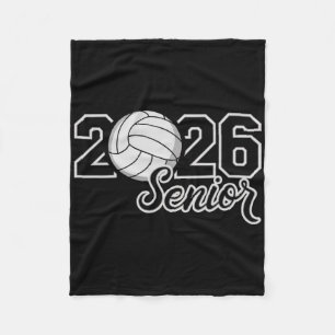 Senior 2026 Volleyball Mom High School Graduation Fleece Blanket