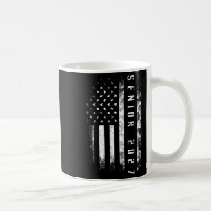 Senior 2027 American Flag Shirt USA Graduation Coffee Mug