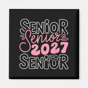 Senior 2027 class of 2027 coquette pink bow magnet