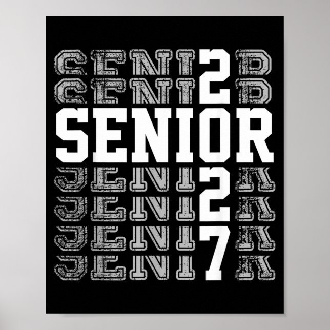 Senior 2027 Class of 2027 High School Graduation Poster (Front)