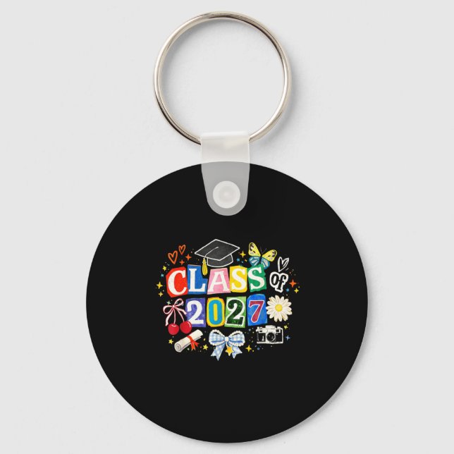 Senior 2027 graduation day finally done class of keychain (Front)