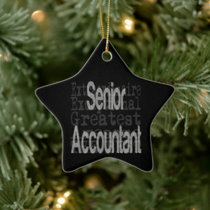 Senior Accountant Extraordinaire Ceramic Ornament