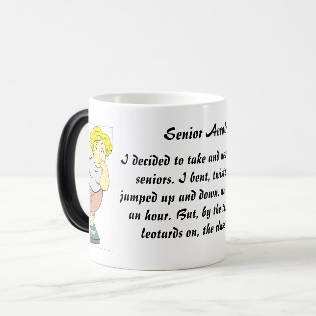 "Senior Aerobics"  Magic Mug (Front Left)