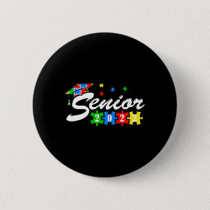 Senior Autism Graduate 2022 For Autistic Teens Gra 2 Inch Round Button