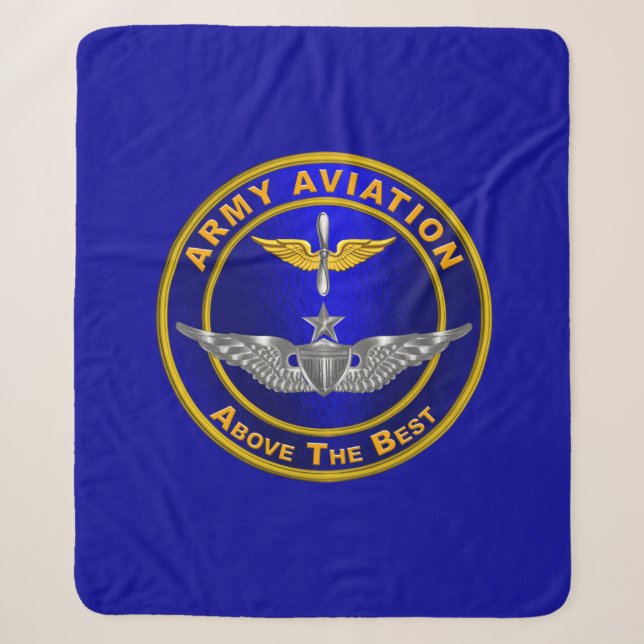 Senior  Aviation Wings   Sherpa Blanket (Front)