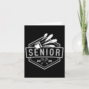Senior Badminton Player Shuttle Cl Of 2025 Graduat Card