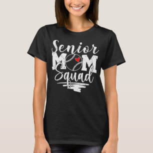 Senior Baseball Mom Squad Game Day Vibes Mother s  T-Shirt