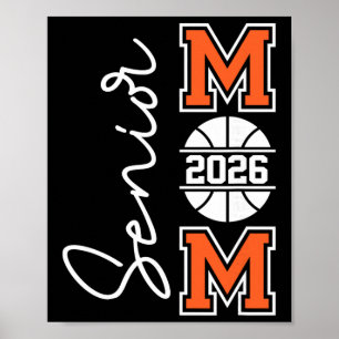 Senior Basketball Mom Cl Of 2026 Player Graduation Poster